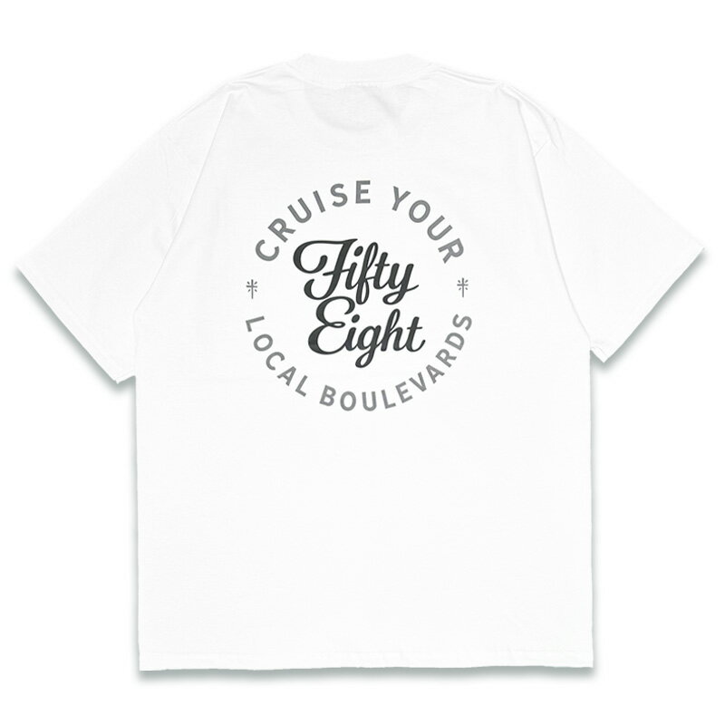Rakuten - FET-023 FIFTY EIGHT フィフティーエイト -CRICLE LOGO- WHITE Tシャツ