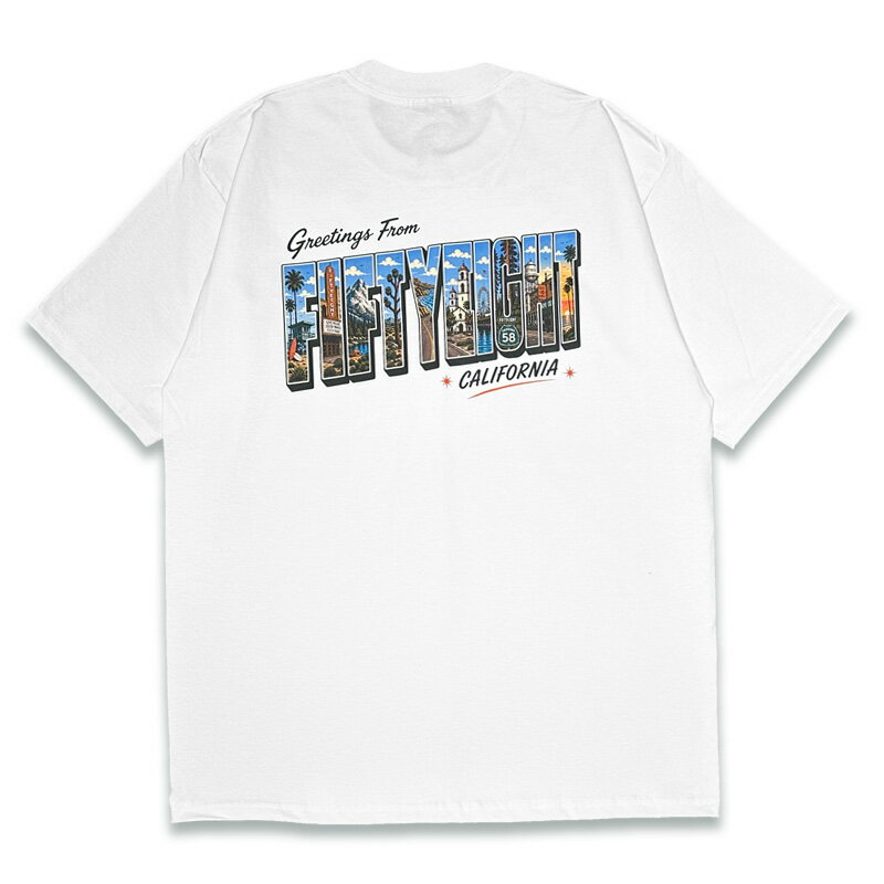 Rakuten - FET-021 FIFTY EIGHT フィフティーエイト -GREETINGS- WHITE Tシャツ