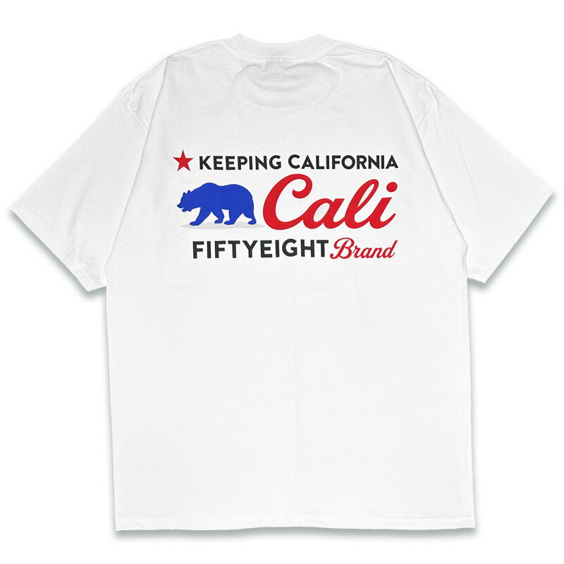 FET-022 FIFTY EIGHT フィフティーエイト -KEEPING CALI- WHITE Tシャツ