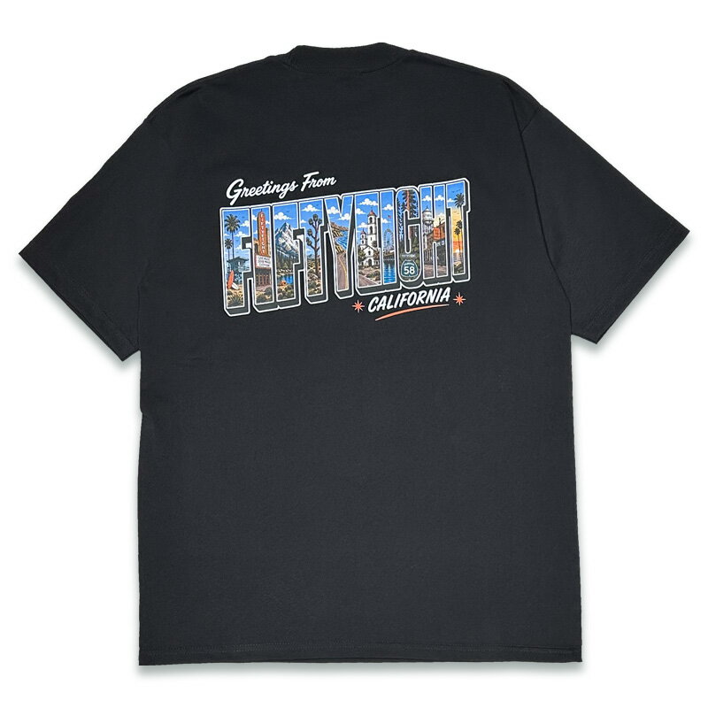 Rakuten - FET-021 FIFTY EIGHT フィフティーエイト -GREETINGS- BLACK Tシャツ
