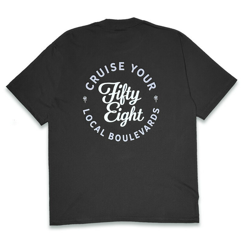 Rakuten - FET-023 FIFTY EIGHT フィフティーエイト -CRICLE LOGO- BLACK Tシャツ