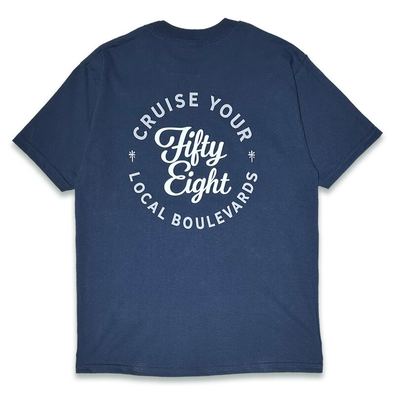 FET-023 FIFTY EIGHT フィフティーエイト -CRICLE LOGO- NAVY Tシャツ
