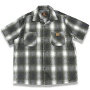 FB COUNTY エフビーカウンティ WOOL SHORT SLEVE SHIRTS COLOR#1 BLACK/GREEN/WHITE ビッグサイズ 6XL (USA SIZE)まで在庫