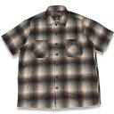 FB COUNTY エフビーカウンティ WOOL SHORT SLEVE SHIRTS COLOR 2 BROWN//TAN ビッグサイズ 6XL (USA SIZE)まで在庫