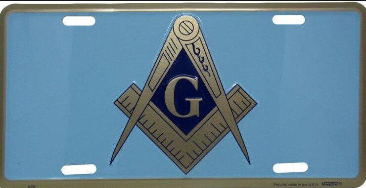 アメリカ看板 STEEL LICENSE PLATE -SL28- MASONIC SYMBOL LICENSE PLATE ナンバープレート