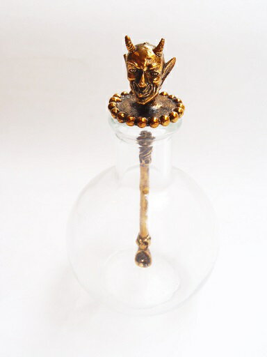 Rakuten - *YA* ANG067 BB ANTIQUE VINTAGE レプリカ DEVIL SPOON W/GLASS-COLOR BRASS