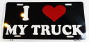 アメリカ看板 STEEL LICENSE PLATE-191- I LOVE MY TRUCK LICENSE PLATE ナンバープレート