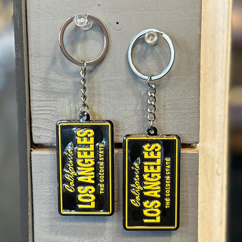 Rakuten - LICENSE PLATE KEY RING -LOS ANGELES- メタルキーリング　縦幅6CM
