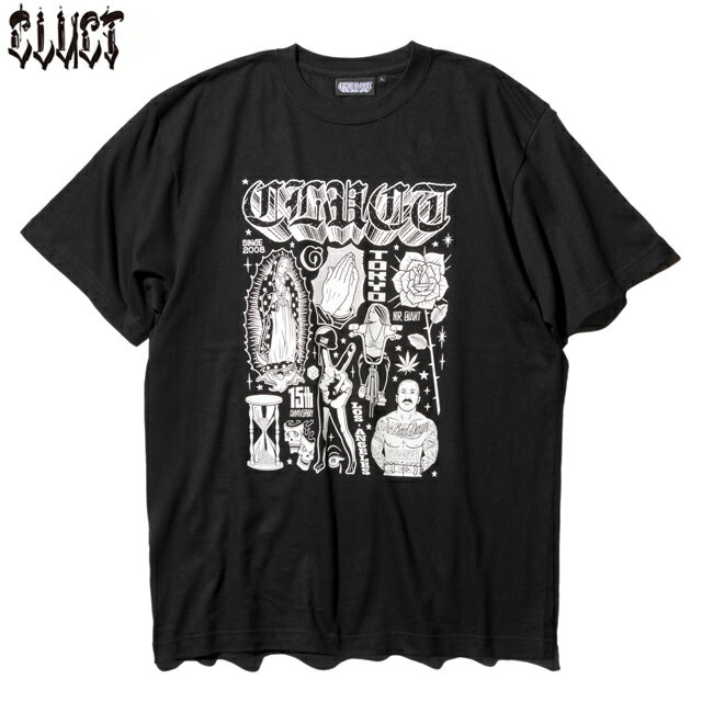 CLUCT クラクト × MIKE GIANT マイクジャイアント #04713 #A S/S TEE 半袖Tシャツ BLACK