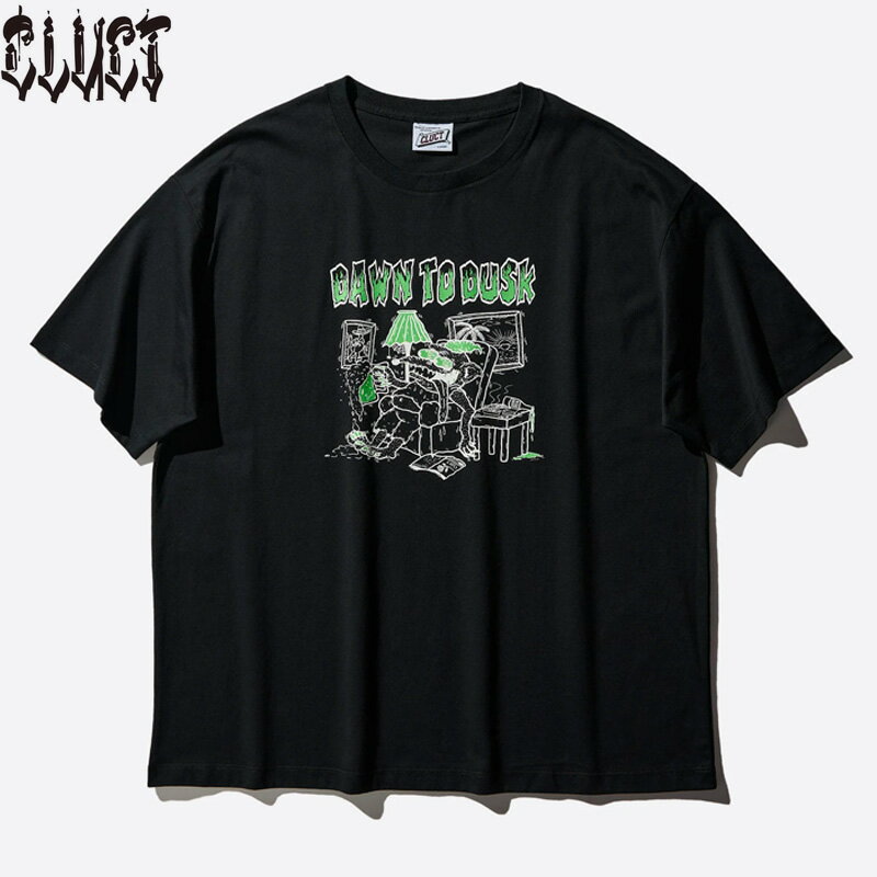 Rakuten - CLUCT (クラクト) #05230 DOWN TO DUSK [S/S W TEE] 半袖Tシャツ ビックシルエット BLACK