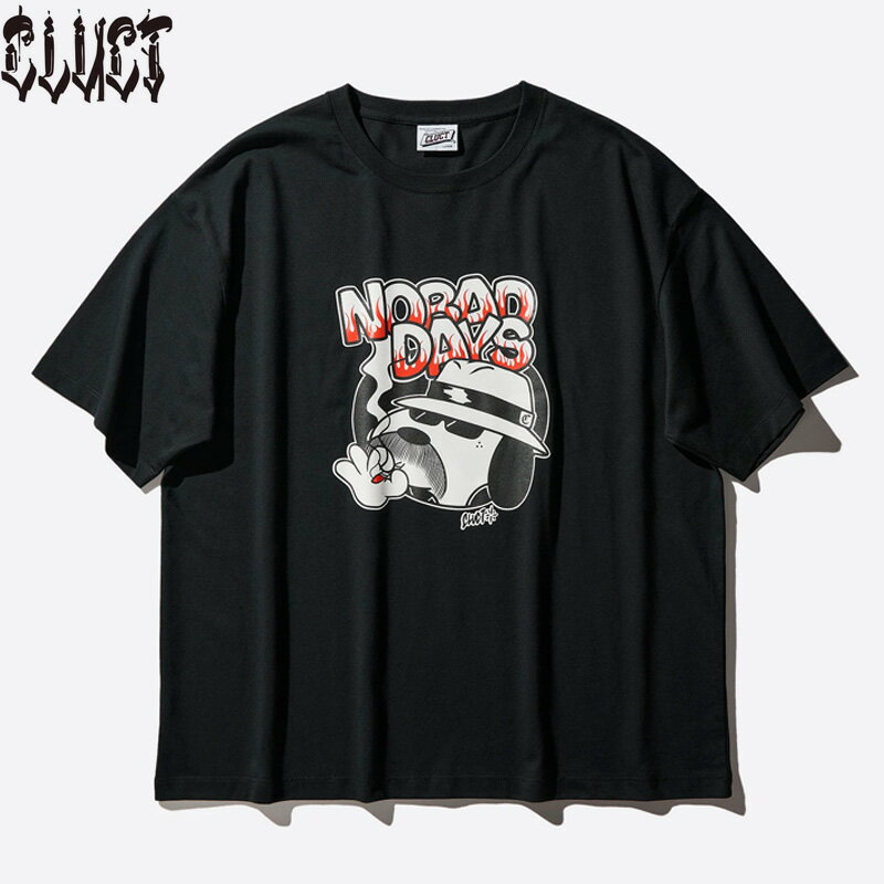 乐天商城 - CLUCT (クラクト) #05229 NO BAD DAYS [S/S W TEE] 半袖Tシャツ ビックシルエット BLACK