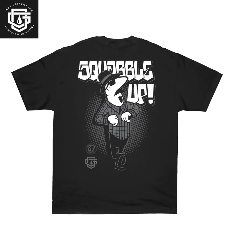 OG FAMILY オージーファミリー - SQUABBLE UP - Tシャツ BLACK
