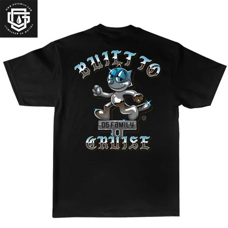 乐天商城 - OG FAMILY オージーファミリー - CHROME CAT - FELIX Tシャツ BLACK