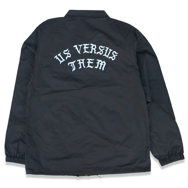 US VERSUS THEM アスバーサスゼム -GOTHIC- COACH JACKET コーチジャケット BLACK