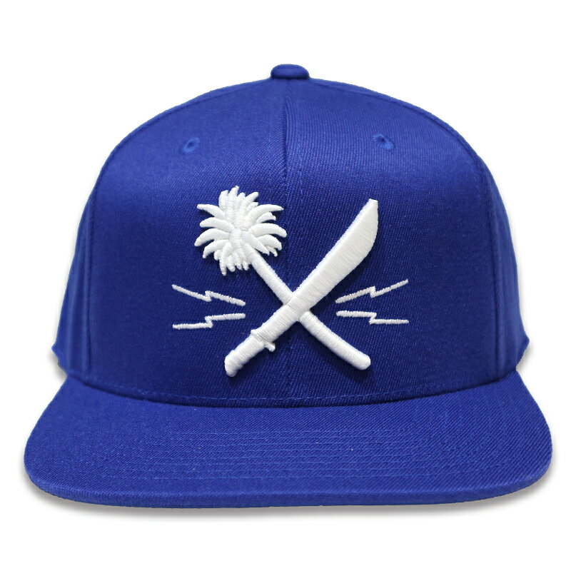 US VERSUS THEM アスバーサスゼム "CROSSCUT BOLT" SNAPBACK CAP スナップバックキャップ ROYAL BLUE