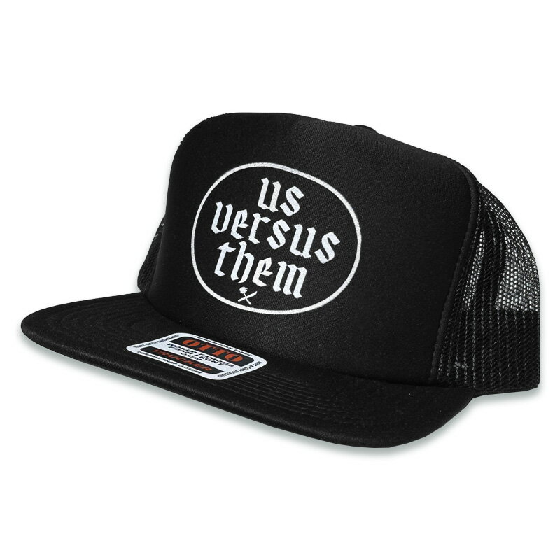 US VERSUS THEM アスバーサスゼム -PERFECT CIRCLE- TRUCKER HATS スナップバック メッシュキャップ BLACK
