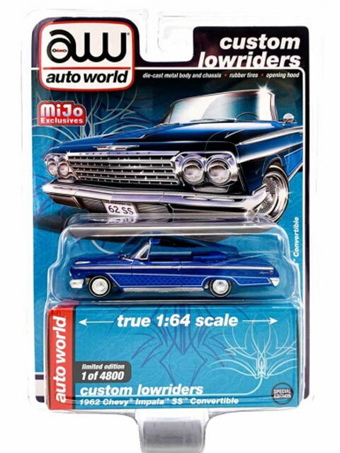AW1 AUTO WORLD 1/64SCALE 1962 CHEVROLET IMPALA SS CONVERTIBLE LIMITED 4800台