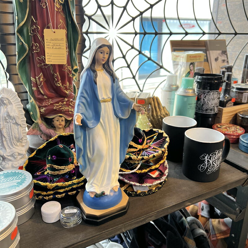 Virgin Mary 置物 高さ12inch(約31CM) -BLUE & WHITE- [3]
