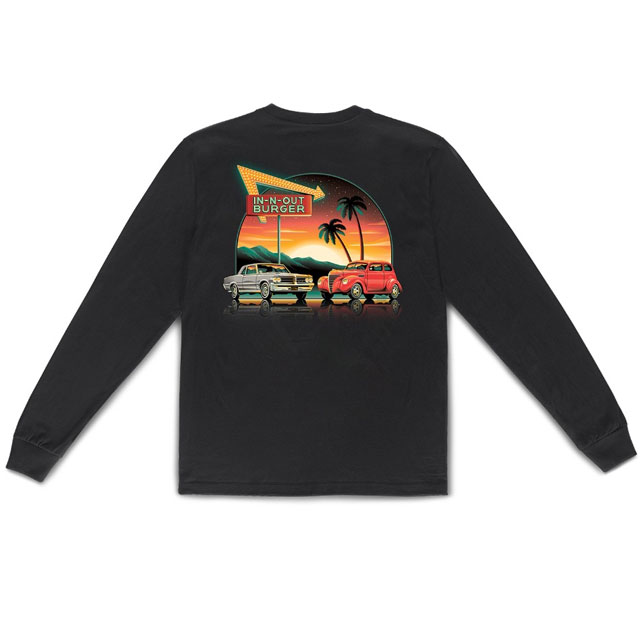 IN-N OUT BURGER インアンドアウトバーガー 2021 A FRESH NEW YEAR L/S TEE BLACK ロングスリーブ Tシャツ