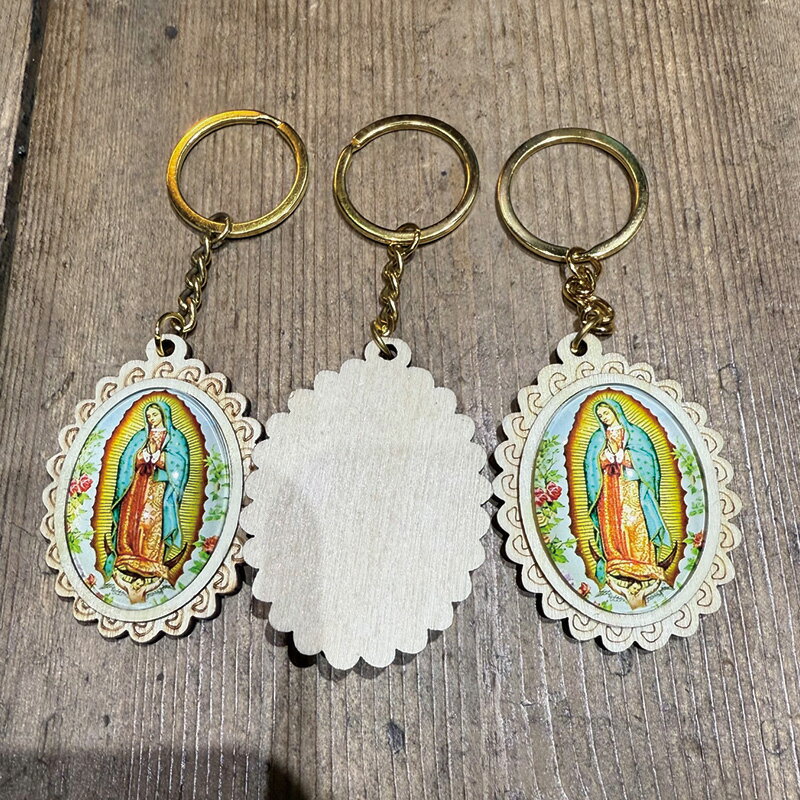 乐天商城 - GUADALUPE KEY グアダルーぺ キーホルダー -E- WOOD+アクリル　縦幅5.5CM