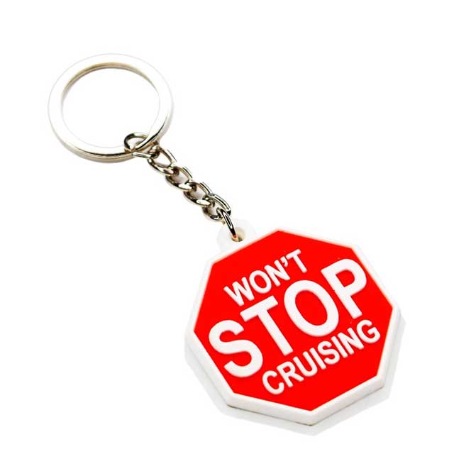 DEADEND MAGAZINE RUBBER KEYCHAIN WON\'T STOP CRUISING