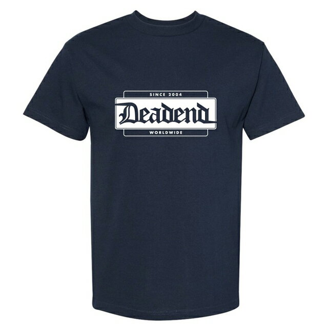 DEADEND MAGAZINE BOX LOGO TEE NAVY Tシャツ