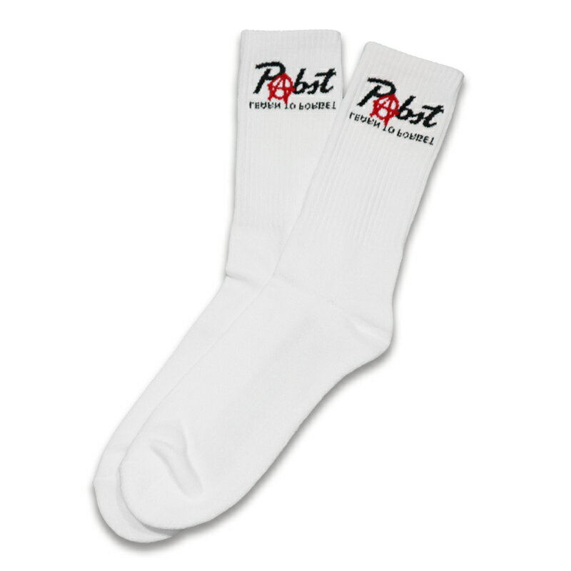 LTF-LEARN TO FORGET x PABST "ANARCHY" CREW SOCKS ソックス WHITEのサムネイル