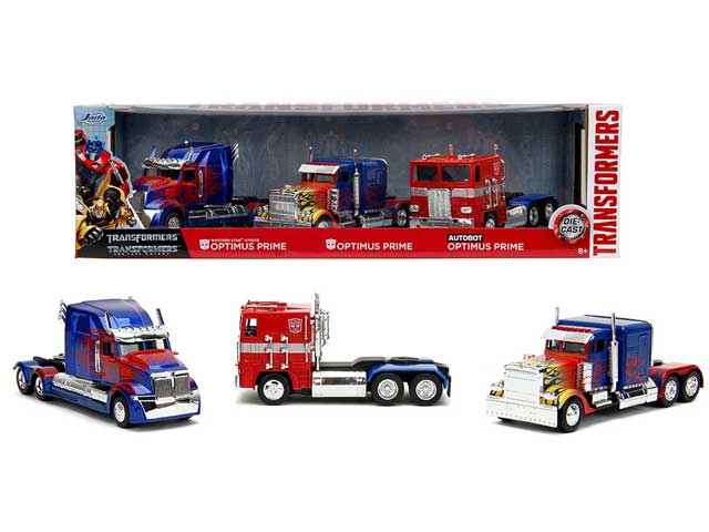 JADA TOYS ジャダトーイズ 1:32SCALE(全長約12CM) - 3台セット　Optimus Prime 3-Pack – Transformers –