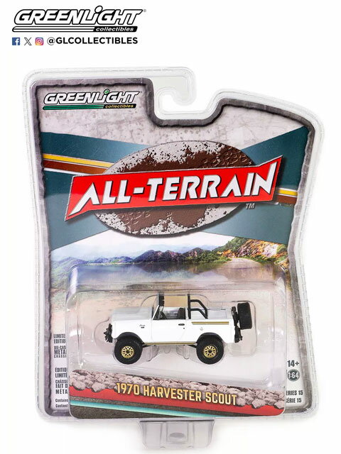 Rakuten - GL-040 GREENLIGHT ALL TERRAIN SERIES15 1970 Harvester Scout Lifted with Off-Road Parts in White and Gold 1/64SCALE ミニカー