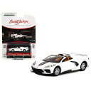 GL-929 GREENLIGHT 1:64SCALE Barrett-Jackson SERIES 10 2020 Chevrolet Corvette C8 Stingray Convertible (Lot 1275) – Arctic White with Natural Interior