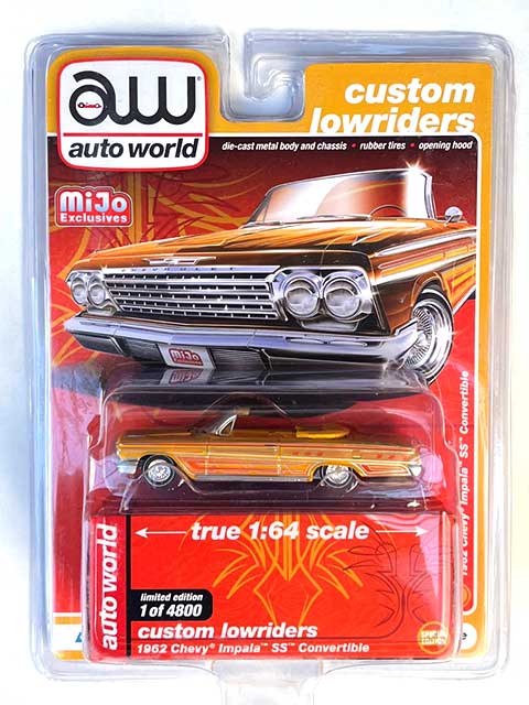 AW11 AUTO WORLD 1/64SCALE Mijo Exclusive 4800台限定 1966 CHEVROLET IMPALA ORANGE