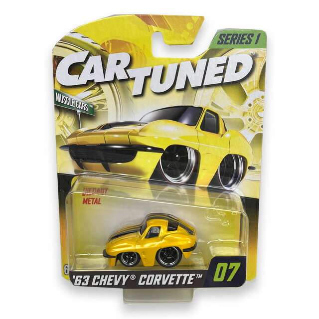 Rakuten - CT001 CAR TUNED RELEASE.1 63 CHEVY CORVETTE YELLOW