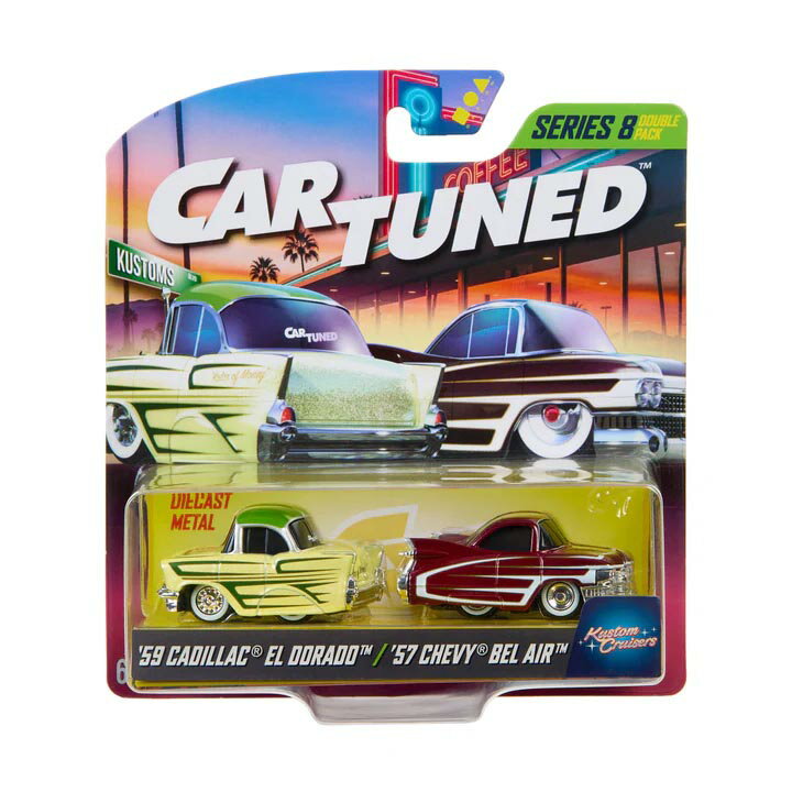 CT118 CAR TUNED 2PACK SERIES.8 -KUSTOM CRUISER- 59CADILLAC & 1957CHEVY BEL AIR 2台セット