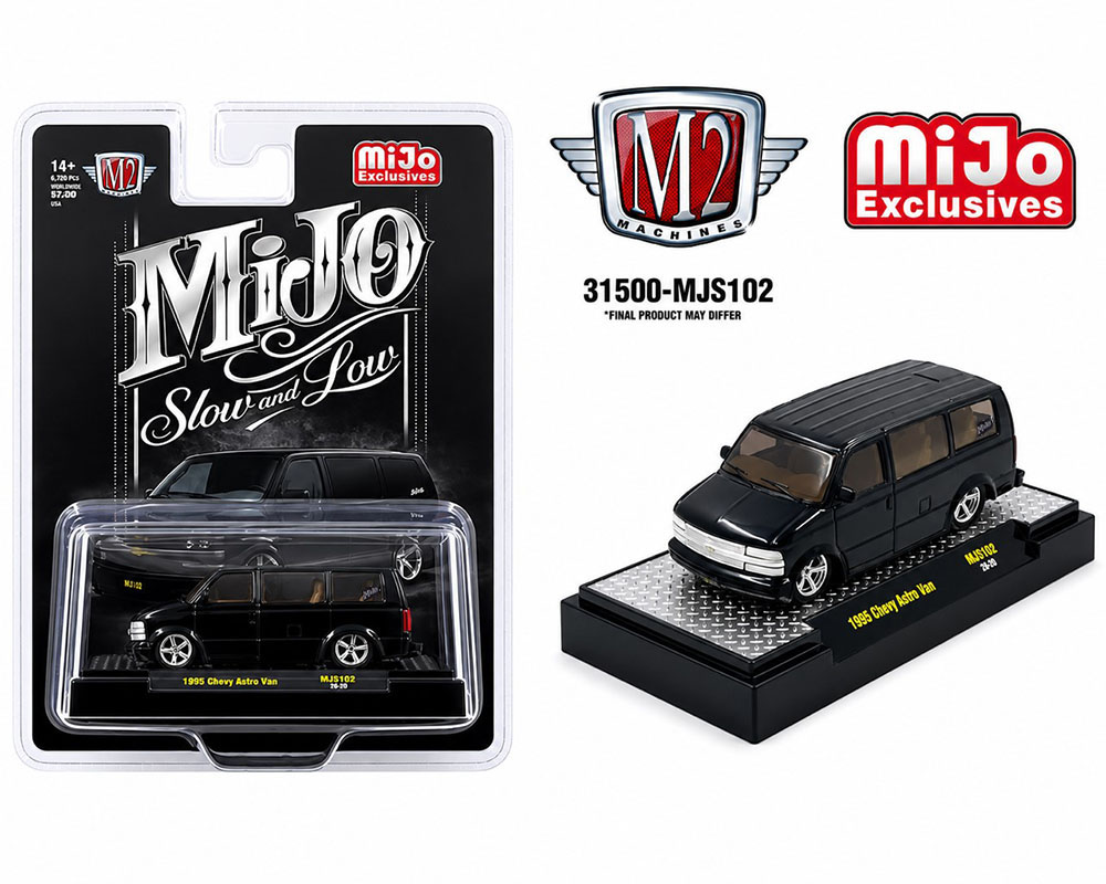 M2-478 1/64 M2 MACHINES MIJO EXCLUSIVE 1995 CHEVROLET ASTRO VAN CUSTOM SLOW&LOW アストロ COLOR*BLACK