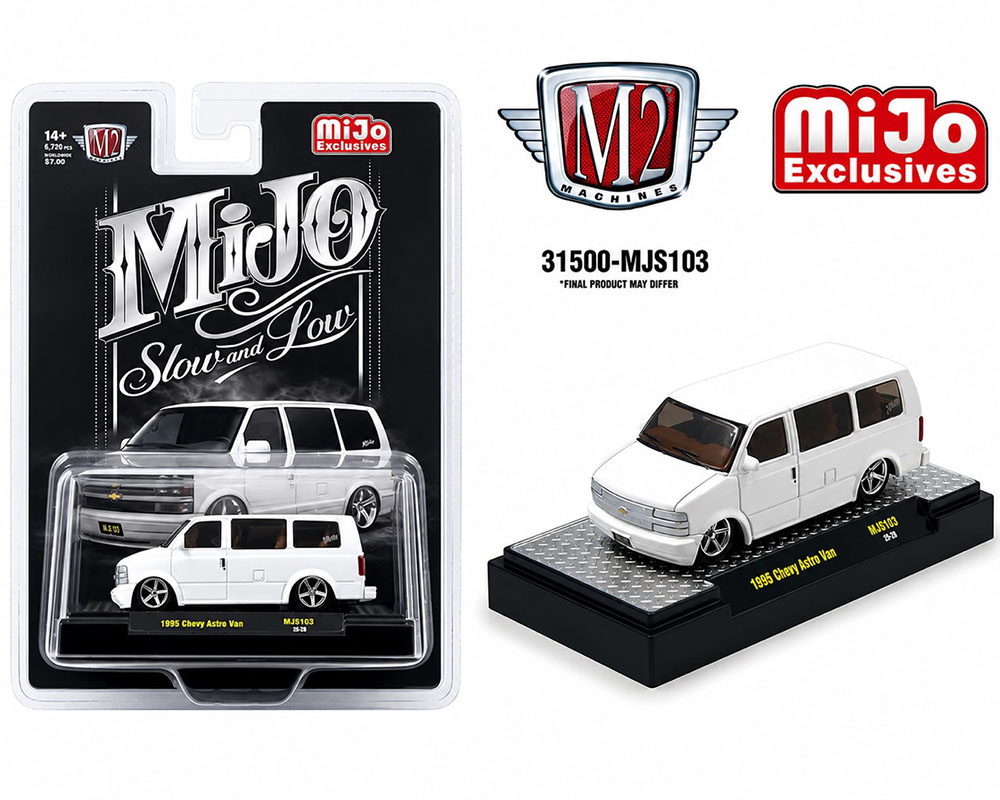 M2-475 1/64 M2 MACHINES MIJO EXCLUSIVE 1995 CHEVROLET ASTRO VAN CUSTOM SLOW&LOW アストロ COLOR*WHITE