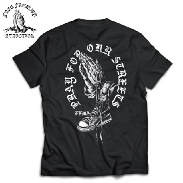 アディクション（5000円程度） FFMA (FREE FROM MY ADDICTION) "PRAY FOR OUR STREETS 2020" S/S T-SHIRTS 半袖 Tシャツ BLACK