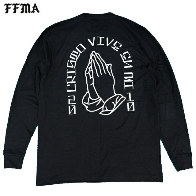 FFMA (FREE FROM MY ADDICTION) CHRISTO VIVE EN MI L/S T-SHIRTS 長袖 Tシャツ BLACK