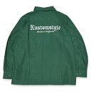 KUSTOMSTYLE カスタムスタイル KSLS2304GR "SOUTHERN CALIFORNIA" LONG SLEVE WORK SHIRTS GREEN ワークシャツ