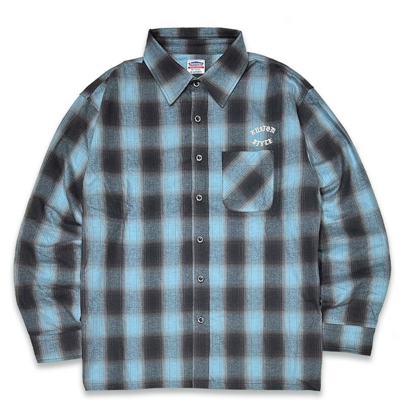 KUSTOMSTYLE カスタムスタイル KSLCS2303BL -ROOTED IN THE STREETS- LONG SLEEVE CHECK SHIRT...