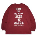 KUSTOMSTYLE カスタムスタイル KSTL2115BG "SLIP-N-SLIDE" LONG SLEVE 長袖Tシャツ BURGUNDY