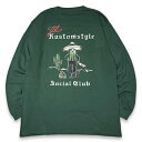 KUSTOMSTYLE カスタムスタイル KSTL2403IVY CACTUS MAN LONG SLEVE T-SHIRTS COLOR-IVY GREEN ロンT 長袖