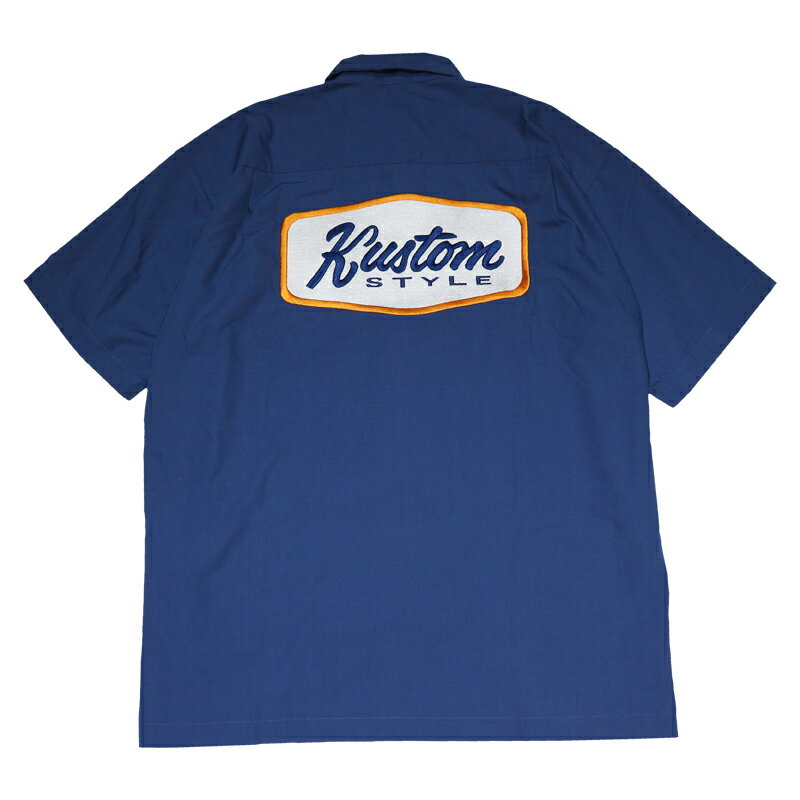 定価13750円 20 OFF / KUSTOMSTYLE カスタムスタイル KSSS2201BL KUSTOM SHORT SLEVE WORK SHIRTS BLUE