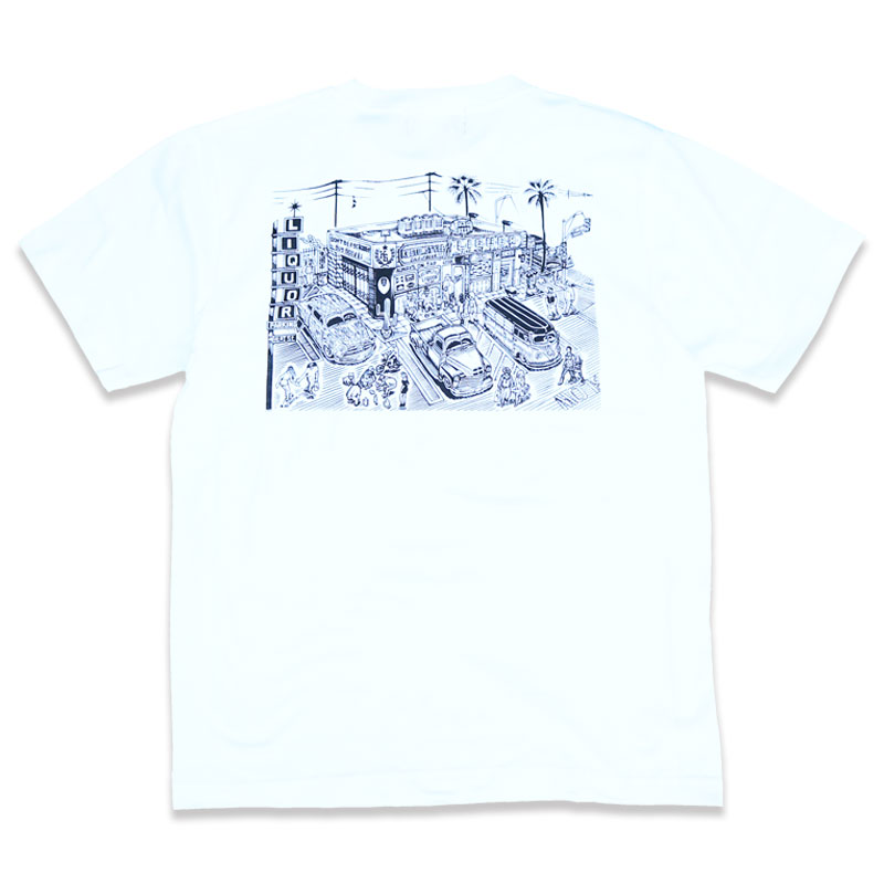 定価4950円 SALE!! 2980円 / KUSTOMSTYLE カスタムスタイル KST1826WH "LOCAL LIQUOR" WHITE Tシャツ