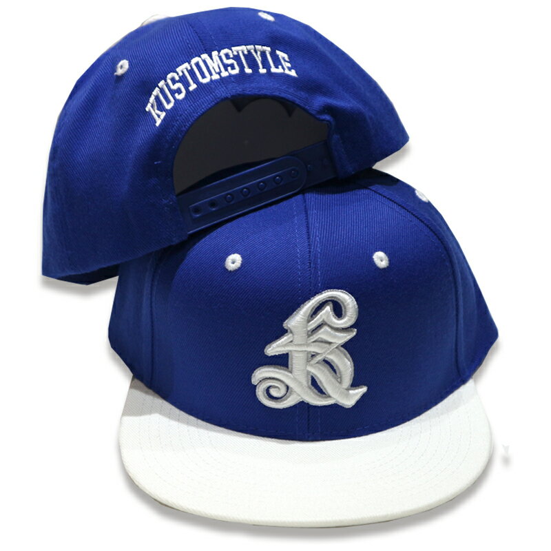KUSTOMSTYLE カスタムスタイル KSCP1310RBWH "AND SONS" SNAP BACK CAP ROYAL BLUE/WHITE