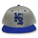 KUSTOMSTYLE KSCP1807RBSL LOCK CITY SNAP BACK CAP SILVER/ROYAL BLUE