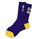 KUSTOMSTYLE カスタムスタイル KSSOX-019PU CUTTHE EARTH SOCKS PURPLE/YELLOW