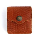 KUSTOMSTYLE カスタムスタイル LEATHER WALLET TYPE6 BASKET WEAVE SHORT WALLET COLOR BROWN