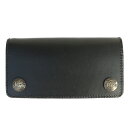 KUSTOMSTYLE カスタムスタイル LEATHER WALLET TYPE1 PLANE LONG WALLET COLOR BLACK