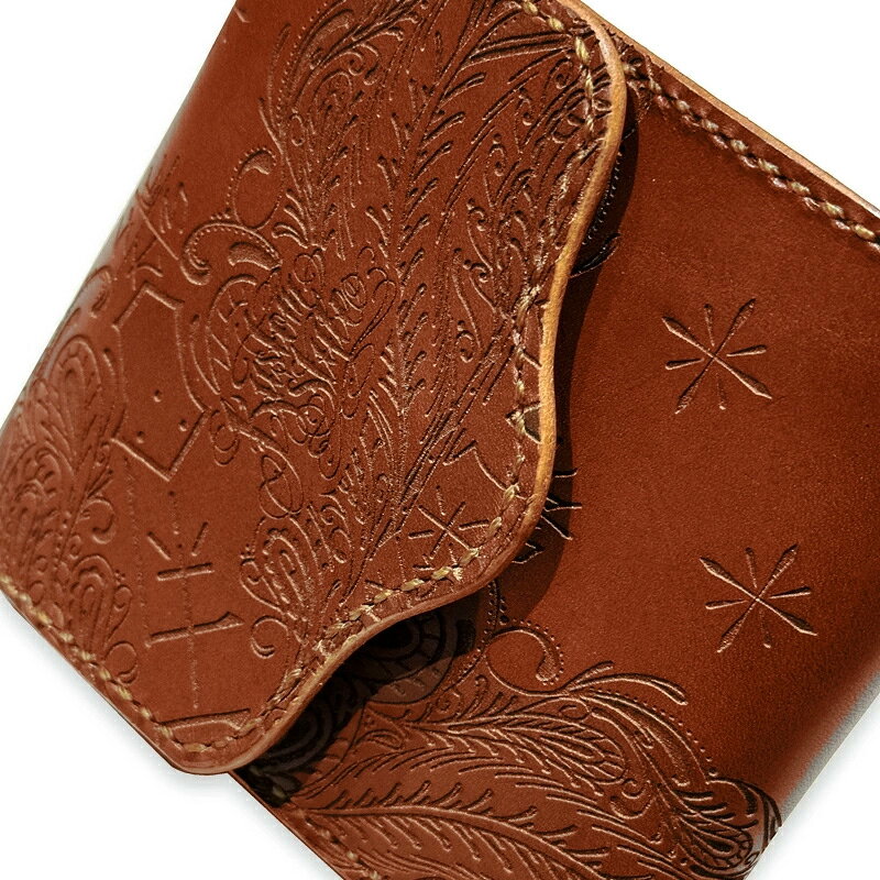 KUSTOMSTYLE カスタムスタイル TYPE-8 BANDANA LEATHER SHORT WALLET COLOR*BROWN