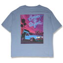 定価5940円 SALE 2980円 /KUSTOMSTYLE カスタムスタイル KST2220BL CRUISIN TO THE PARK BLUE ビッグシルエット Tシャツ